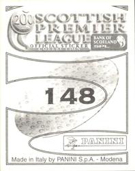 2000 Panini Scottish Premier League Stickers #148 Joaquim Ferraz Back