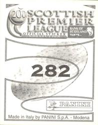 2000 Panini Scottish Premier League Stickers #282 Gus MacPherson Back