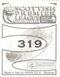 2000 Panini Scottish Premier League Stickers #319 Stephen McMillan Back