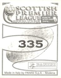 2000 Panini Scottish Premier League Stickers #335 Lee McCulloch Back