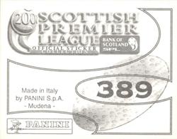2000 Panini Scottish Premier League Stickers #389 St. Johnstone Stadium Back