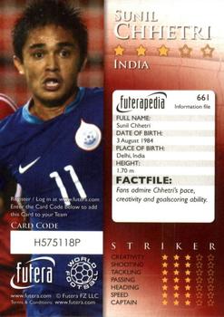 2010-11 Futera World Football Online Series 2 - Ruby #661 Sunil Chhetri Back