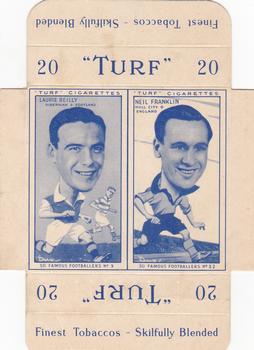 1951 Turf Cigarettes Famous Footballers - Dual Card Panels #3 / 32 Lawrie Reilly / Neil Franklin Front