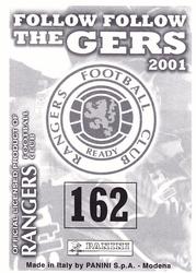 2000-01 Panini Rangers FC #162 Andy Goram Back
