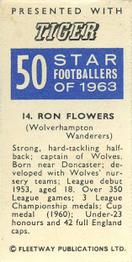 1963 Fleetway Ltd. 50 Star Footballers of 1963 #14 Ron Flowers Back