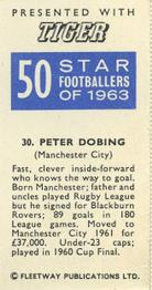 1963 Fleetway Ltd. 50 Star Footballers of 1963 #30 Peter Dobing Back
