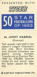 1963 Fleetway Ltd. 50 Star Footballers of 1963 #44 Jimmy Gabriel Back