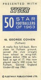 1963 Fleetway Ltd. 50 Star Footballers of 1963 #46 George Cohen Back