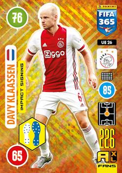2021 Panini Adrenalyn XL FIFA 365 Update #UE26 Davy Klaassen Front