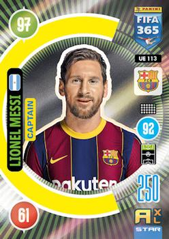 2021 Panini Adrenalyn XL FIFA 365 Update #UE113 Lionel Messi Front