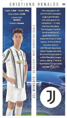2020-21 Topps UEFA Champions League Best of the Best #159 Cristiano Ronaldo Back