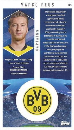 2020-21 Topps UEFA Champions League Best of the Best #164 Marco Reus Back