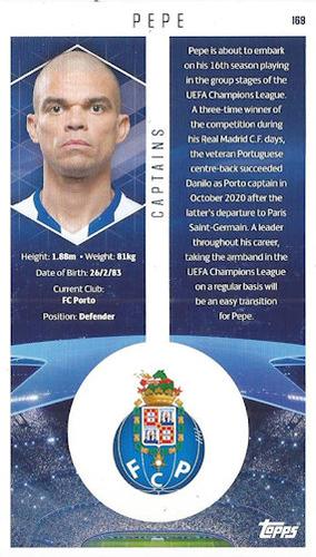 2020-21 Topps UEFA Champions League Best of the Best #169 Pepe Back