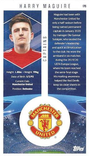 2020-21 Topps UEFA Champions League Best of the Best #175 Harry Maguire Back