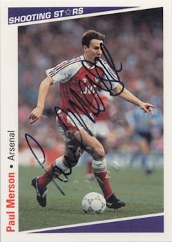 1991-92 Merlin Shooting Stars UK - Embossed Autograph Cards #19 Paul Merson Front