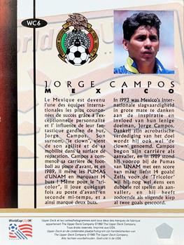 1994 Upper Deck World Cup Contenders French/Dutch - Player of the Year #WC6 Jorge Campos Back