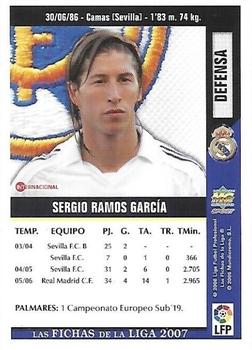 2006-07 Mundicromo Las Fichas de la Liga 2007 #38 Sergio Ramos Back