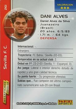 2003-04 Panini LaLiga Megafichas #261 Dani Alves Back