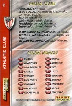 2003-04 Panini LaLiga Megafichas #19 Athletic Club Back
