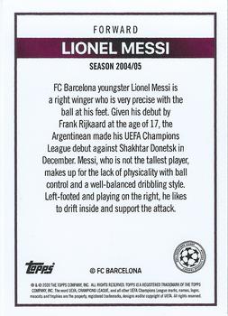 2020-21 Topps The Lost Rookie Cards #NNO Lionel Messi Back