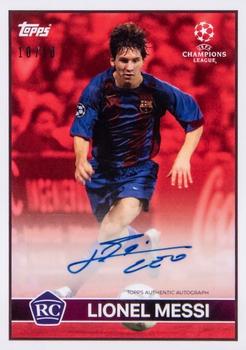 2020-21 Topps The Lost Rookie Cards - Autographs Red #NNO Lionel Messi Front