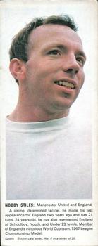 1967 Carr's Biscuits Sports Soccer Series #4 Nobby Stiles Front