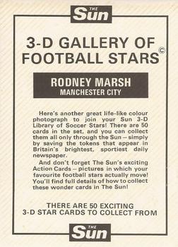 1972 The Sun 3D Gallery of Football Stars #NNO Rodney Marsh Back