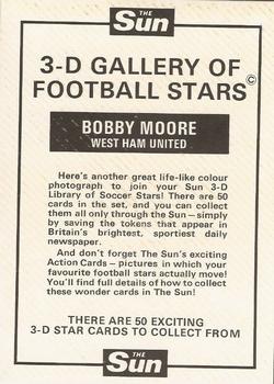 1972 The Sun 3D Gallery of Football Stars #NNO Bobby Moore Back