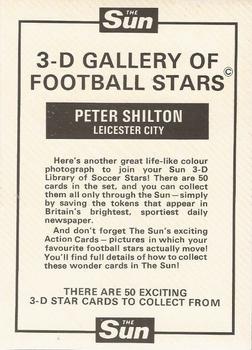 1972 The Sun 3D Gallery of Football Stars #NNO Peter Shilton Back