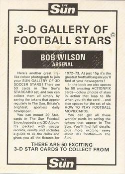 1972 The Sun 3D Gallery of Football Stars #NNO Bob Wilson Back