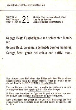 1970 Poly Verlag Grosse Stars des Runden Leders #21 George Best Back
