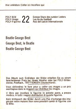 1970 Poly Verlag Grosse Stars des Runden Leders #22 George Best Back