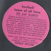 1970 Tonibell Team of All Time #NNO Alf Ramsey Back
