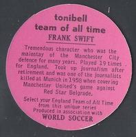1970 Tonibell Team of All Time #NNO Frank Swift Back