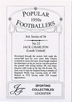 1998-99 JF Sporting Collectibles Popular Footballers 1950s - Series 3 #22 Jack Charlton Back
