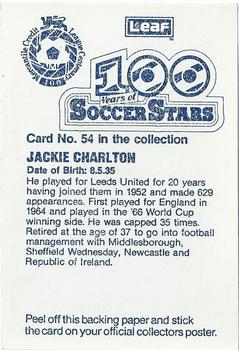 1988 Leaf - 100 Years of Soccer Stars #54 Jack Charlton Back