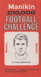 1969 J.R. Freeman Manikin Football Challenge #5 Cyril Knowles Front