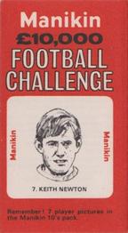 1969 J.R. Freeman Manikin Football Challenge #7 Keith Newton Front