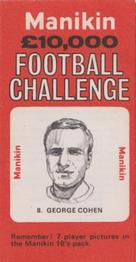 1969 J.R. Freeman Manikin Football Challenge #8 George Cohen Front
