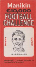 1969 J.R. Freeman Manikin Football Challenge #20 John Hollins Front