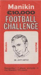 1969 J.R. Freeman Manikin Football Challenge #28 Jeff Astle Front