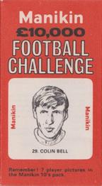 1969 J.R. Freeman Manikin Football Challenge #29 Colin Bell Front