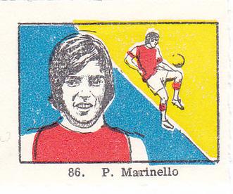 1971 BAB Century Series of Sticker Stamps Soccer Favourites #86 Peter Marinello Front