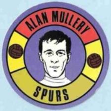 1970 BAB Footballers (Round Stickers) #NNO Alan Mullery Front