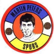 1970 BAB Footballers (Round Stickers) #NNO Martin Peters Front