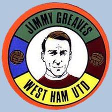 1970 BAB Footballers (Round Stickers) #NNO Jimmy Greaves Front