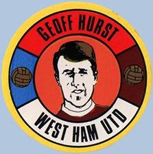 1970 BAB Footballers (Round Stickers) #NNO Geoff Hurst Front