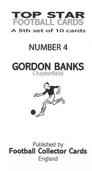 2010 Football Collector Cards Top Star Set 5 #4 Gordon Banks Back
