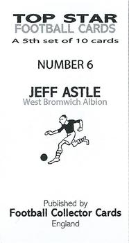 2010 Football Collector Cards Top Star Set 5 #6 Jeff Astle Back