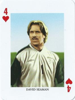 2000 Offason Football Playing Cards #4♥ David Seaman Front